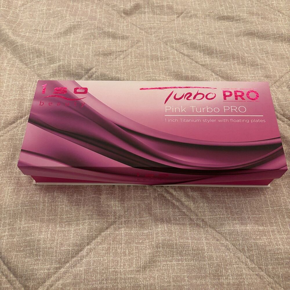 ISO Beauty Pink Turbo Pro 1-Inch Titanium Styler Flat Iron Hair Straightener